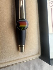 Vintage Apple Black & Gold Cross Pen picture
