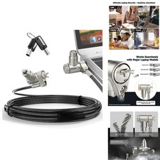AboveTEK TL-280K 3-in-1 Laptop Cable Lock 2 Keys Cut-Resistant 360° Rotating picture
