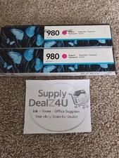 GENUINE HP 980 Magenta D8J08A Ink 2-Pack OEM Sealed OfficeJet Enterprise picture