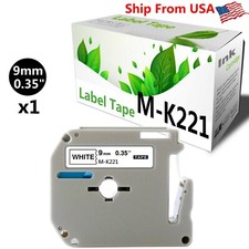1 PK MK221 MK-221 Label Tape Used for P-touch PT-70 PT-70BBVP(Black on White) picture