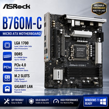 ASRock B760M-C Intel Socket LGA1700 DDR5 Micro ATX WI-FI Motherboard I/O Shield picture