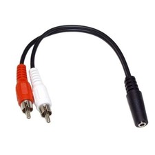 3.5mm STEREO JACK SOCKET F to 2 RCA M Cable 6IN picture