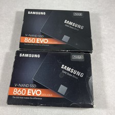 (2) Samsung EVO V-NAND SSD 860 MZ-76E250 250GB SATA 2.5