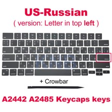 New A2442 A2485 Keycaps Russian layout For Macbook Pro M1 Pro Max 14