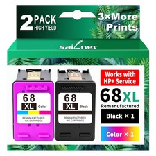68XL 68e 6155e High Yield for HP's 68 Ink Cartridges Black/Color 68XL2P, 68XL2P picture