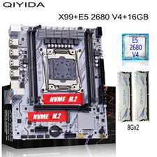 QIYIDA X99 Motherboard CPU Combo Xeon E5 2680 V4 16GB DDR4 RAM M.2 NVMe SATA picture
