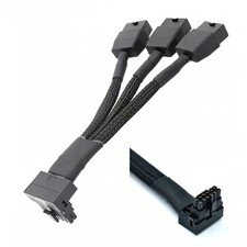Type A 16Pin GPU Cable To 3X 8 Pin Pcie Extension 12VHPWR 600W 90 Degree picture