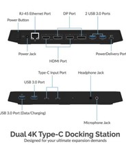 Sabrent USB Type-C Dual 4K Universal Docking Station, USB-C Power Supply NEW picture