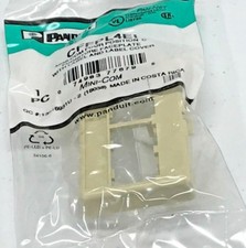 Panduit CFFPL4EI Mini-Com 4 Port Furniture Faceplate Electric Ivory (Lot of 10) picture