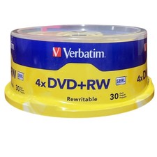 30 Verbatim Blank 4X DVD+RW Logo Branded 4.7GB Rewritable DVD Disc SERL picture