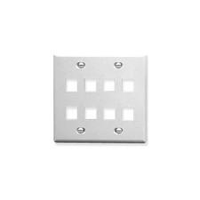 ICC FACE8WH IC107FD8WH 8-Port Faceplate White picture