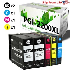 5 Pack PGI-2200 PGI2200XL Ink Cartridge for MAXIFY MB5020 iB4120 PGI2200 picture