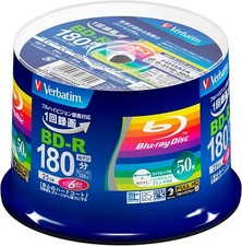 Verbatim Blank Blu-ray BD-R 25GB 50-discs 1-6x ​​Inkjet Printable VBR130RP50V4 picture