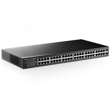 MokerLink 48 Port Gigabit Ethernet Switch with 2 SFP Port, Dual Power black picture
