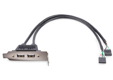StarTech 2‑Port USB A Slot Plate Adapter USBPLATELP - Pack of 2 picture