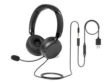 Amazon Basics On-Ear Wired Computer Headset Boom Mic 3.5mm USB-A Foldable Black picture