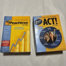 Sage Peachtree Complete Accounting 2007 & ACT Windows Computer Software 90’s picture