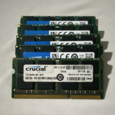 Lot of 5 Crucial 20 GB (4x4GB) DDR3 SO-DIMM ECC PC3-12800 204-Pin RAM picture