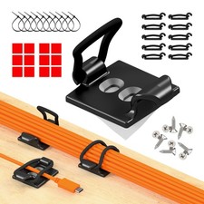 [Made in the UK] 10-Pack Adjustable Elastic Adhesive Cable Clips, Wire Manage... picture