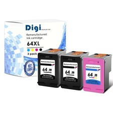 3PK Refilled Ink Cartridge 64XL SET FOR HP Envy Photo 6220 6230 6232 6252 6255  picture
