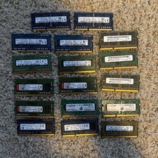 LOT OF 17X 4GB MIXED BRAND 1RX8 / 2RX8 PC3L-12800S LAPTOP RAM picture