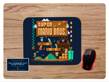 SUPER MARIO BROS CLASSIC NINTENDO INSPIRED ART PC DESK MAT MOUSE PAD OFFICE GIFT picture