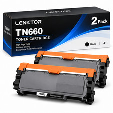 TN660 2PK 2BK Toner Cartridge for DCP-L2520DW DCP-L2540DW HL-L2340DW HL-L2360DW  picture