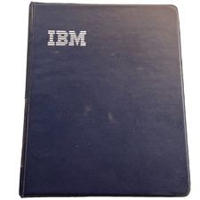 Vintage IBM Logo Notebook A-Z Dividers 9”x7” 3 Ring Binder Small Size 6138342 picture