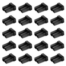 Ethernet Dust Covers for LC Duplex Ports - 20pcs Black Silicone Fiber Optic Caps picture