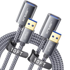 2Pack 10FT+10FT USB 3.0 Extension Cable, Type a Male to Female USB picture