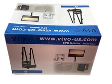 VIVO Universal PC Adjustable Wall Mount Steel Bracket Computer Case Strap Holder picture