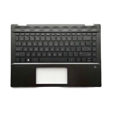 Black Palmrest For HP Pavilion X360 14-DH 14T-DH Keyboard Backlit L53795-001 US picture