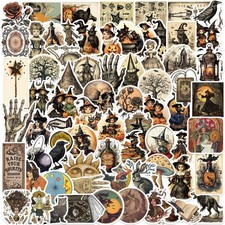 100PCS Vintage Witch Dark Academia Stickers,Victorian White picture