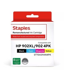 HP 902 902XL Staples Ink Black High Yield and Color Standard Yield  Cartridge   picture