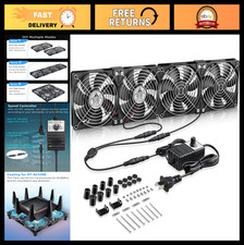 High Airflow 4x 120mm Fans with AC Speed Controller for GPU Mining, Server Cooli picture