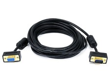 Ultra Slim SVGA Super VGA M/F Monitor Cable - 15 Feet With Ferrites | 30/32AWG picture