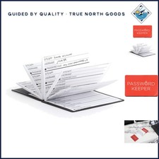 Folding Wallet Book for Passwords, Soft Cover with Peel-Off Label for Privacy picture