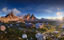 Landscape photography nature summer sunset stones Custom Gaming Mat Desk picture