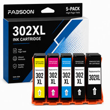 302XL 5PK BK/PBK/C/M/Y With Chip Compatible Ink Cartridge for XP-6000 XP-6100 picture