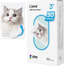 Liene Zink Photo Paper 2x3″ 50 Sheets, Premium Printer Black  picture