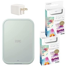 Canon iNSPiC PV-223 Smartphone Photo Printer with 100 ZINK Paper Sheets and USB picture