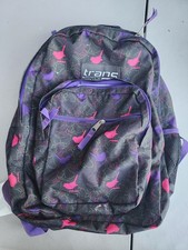 Trans by Jansport Backpack Black Pink Purple Birds School Traveling Camping picture