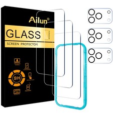 Ailun 3 Pack Screen Protector for iPhone 17 Pro [6.3 inch] + 3 Pack Camera Le... picture
