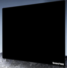Black Glass Mousepad, Large Tempered Hard 15.7L x 11.8W inches, picture