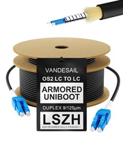 Uniboot LC to LC Fiber Patch Cable, OS2 Armored, 110M/361FT picture