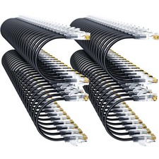 Cat6a Patch Cables 0.5ft (96 Pack) Slim, Cat6 0.5FT, Black picture