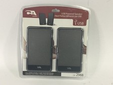 Cyber Acoustics CA-2988 Portable 2 USB Speakers Laptop Travel - NEW picture