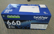 NEW BROTHER TN 660 2 Pack of Black Toners  Blemished Box picture