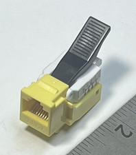 (10 PCS.) MONOPRICE P/N 5622 CAT6 RJ-45 TOOLLESS KEYSTONE, YELLOW. 10 PACK. picture