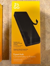 ZAGG 9-Port Hub – 2 USB-C, 2 HDMI (4K 60Hz), 1 USB-A (10Gbps), SD & MicroSD picture